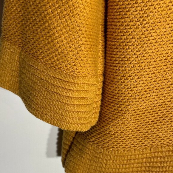 JM Collection SZ L Pumpkin color heavy knit sweater coat Comfy Warm Retro - Picture 4 of 9